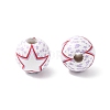 Independence Day Themes Wood European Beads WOOD-I014-01F-1