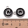 Platinum Plated Alloy Charms ENAM-S118-02C-P-3