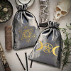 Rectangle Gold Stamping Velvet Tarot Storage Drawstring Bags for Divination ABAG-WH20001-25D-6