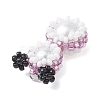 Glass Seed Beaded Snowman Pendants PALLOY-MZ00888-02-4