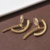 Brass Micro Pave Clear Cubic Zirconia Stick Clip-on Earrings EJEW-K286-13G-2