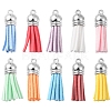 10Pcs 10 Style Faux Suede Tassel Pendant Decorations FIND-YW0001-96-1