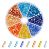 2880Pcs 8 Colors Opaque Colours Glass Twist Bugle Beads EGLA-PH0001-33-1