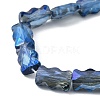 Electroplate Glass Beads Strands EGLA-L045-F-4