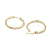 Circle Ring Rack Plating Brass Cubic Zirconia Hoop Earrings for Women EJEW-K245-18G-2