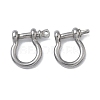 304 Stainless Steel Ring Clip Buckles for Bag Chain Strap STAS-C165-02B-P-1