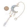 Alloy Cable Chains Moon Pendant Decorations HJEW-JM01841-01-3