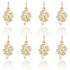 18Pcs Brass Micro Pave Cubic Zirconia Charms ZIRC-BBC0003-42-5