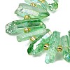 Electroplated Natural Quartz Crystal Beads Strands G-F800-F16-3