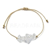 Natural Quartz Crystal Chips Braided Bead Bracelets BJEW-JB09851-04-1