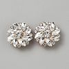 Alloy Rhinestone Cufflinks DIY-WH0888-809RG-1