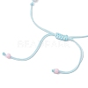Synthetic Turquoise Bead Braided Bead Bracelets BJEW-JB11720-4