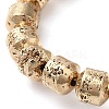 Electroplated Natural Lava Rock Beads Strands G-L606-B02-01C-2