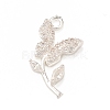 Brass Micro Pave Cubic Zirconia Charms KK-P228-45S-2