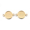 201 Stainless Steel Cabochon Connector Settings STAS-F191-15G-E-1