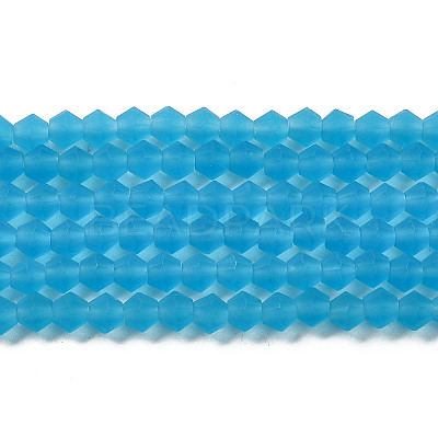 Imitate Austrian Crystal Frosted Glass Beads Strands GLAA-F029-TM3mm-B19-1