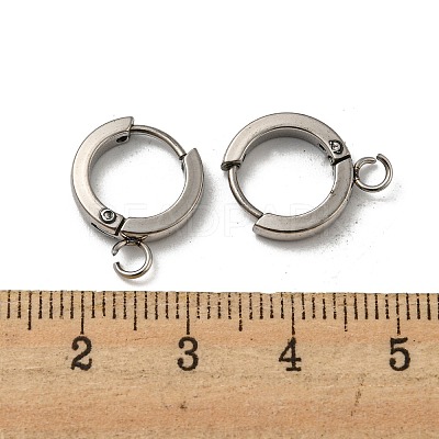 Tarnish Resistant 201 Stainless Steel Huggie Hoop Earrings Findings STAS-A167-01J-P-1