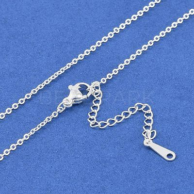 Brass Cable Chain Necklaces NJEW-U008-06S-1