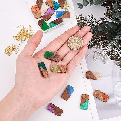 DIY Dangle Rectangle Earring Making Kits DIY-OC0006-08-1
