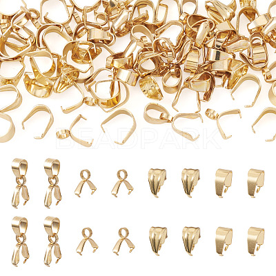 201 Stainless Steel Snap on Bails & Ice Pick Pinch Bails & Pendant Pinch Bails STAS-TA0006-34-1