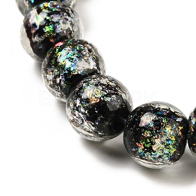 Handmade Dichroic Foil Glass Beads Strands DICH-U001-06C-1