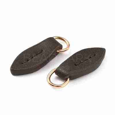 Leather Zipper Pull Tabs DIY-WH0374-82B-1