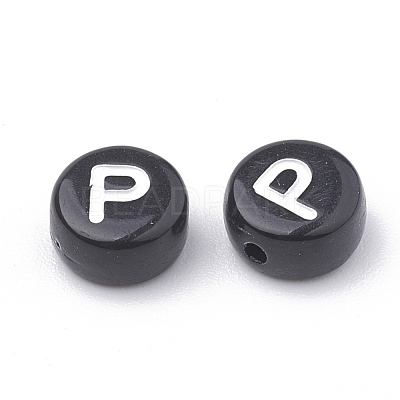 Opaque Acrylic Beads X-SACR-N002-02P-1