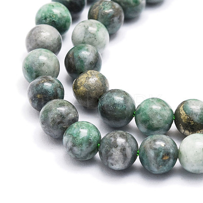 Natural Dioptase Round Beads Strands G-E569-Q01-A-1