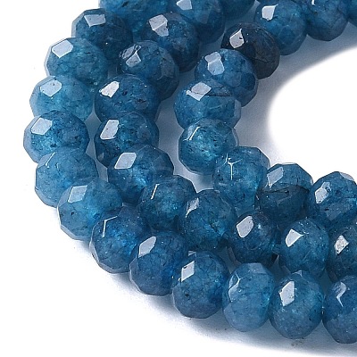 Dyed Natural Malaysia Jade Rondelle Beads Strands G-E316-2x4mm-54-1