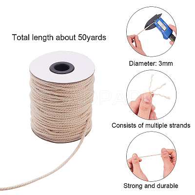 Round Cotton Twist Threads Cords OCOR-L006-D-15-1