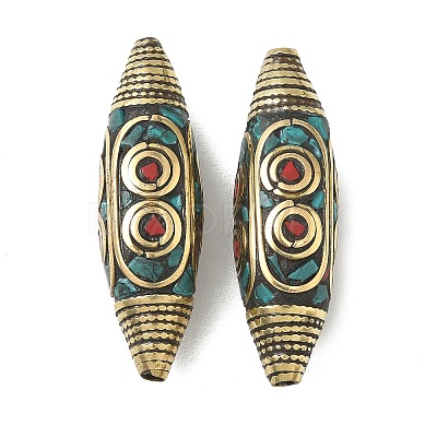 Handmade Tibetan Style Beads KK-Z157-09AG-04-1