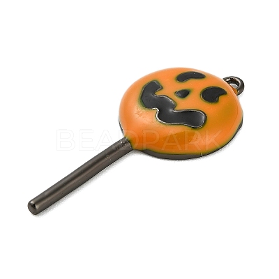 Halloween Brass Enamel Pendants KK-F915-01E-B-1