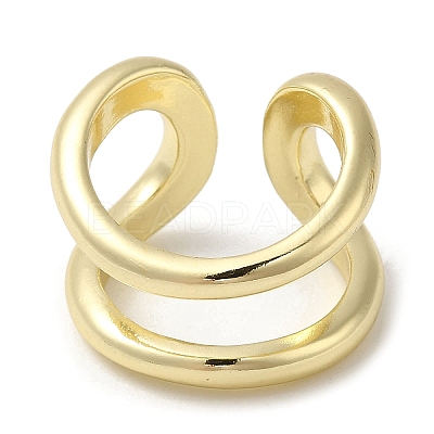 Brass Open Cuff Rings RJEW-Q778-11G-1