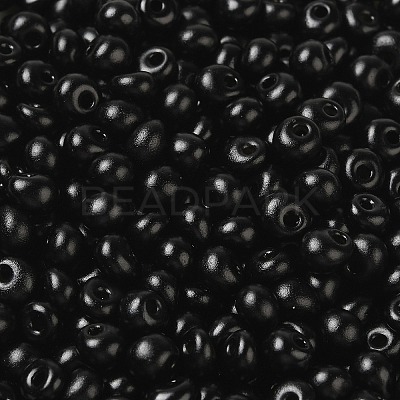6/0 Opaque Baking Paint Glass Seed Beads SEED-M012-02A-12-1