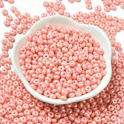 Baking Paint Luster Glass Seed Beads SEED-B001-04A-08-1