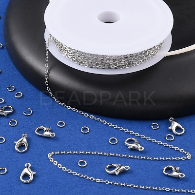 DIY 3m Brass Cable Chain Jewelry Making Kit DIY-YW0005-75P-1