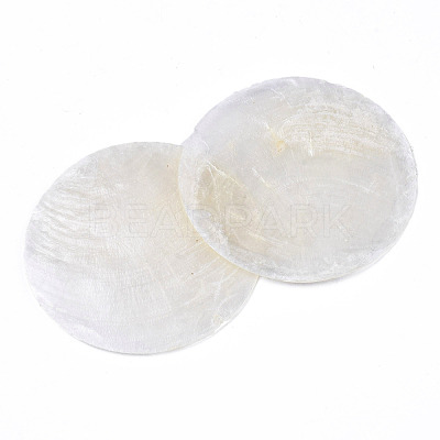 Flat Round Capiz Shell Beads SSHEL-R035-13-A-1