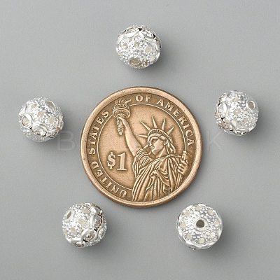 Brass Rhinestone Beads RB-H041-20-1