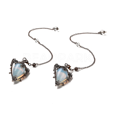 Mixed Gemstone Triangle Dowsing Pendulum Pendants G-G022-01R-1