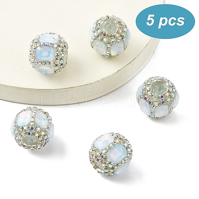 5Pcs Acrylic Beads OACR-YW0003-65B-1