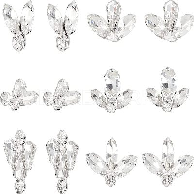 12Pcs 6 Style Sew on Rhinestone RGLA-FG0001-04-1