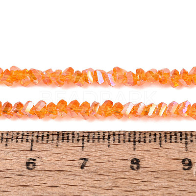 Electroplate Transparent Glass Beads Strands EGLA-Q139-01A-A09-1