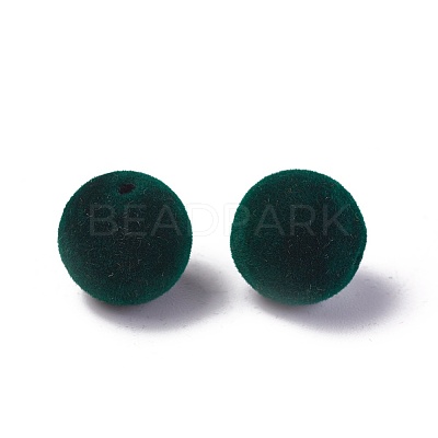 Flocky Acrylic Beads OACR-L011-C-14-1
