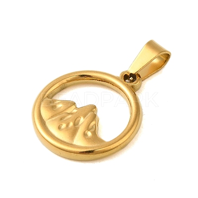 Ion Plating(IP) 304 Stainless Steel Pendants STAS-C103-19B-G-1
