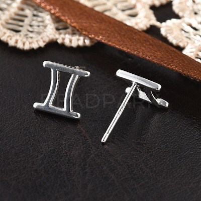 925 Sterling Silver Stud Earrings EJEW-K303-01S-03-1
