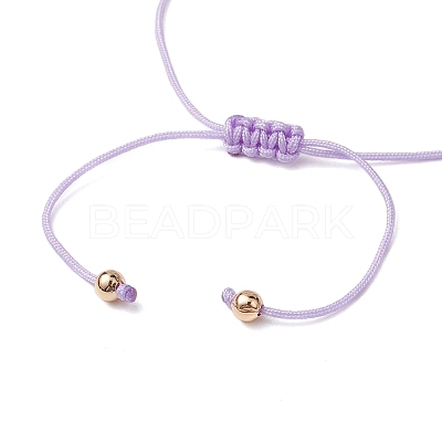 Gemstone Braided Bead Bracelet BJEW-JB11013-02-1