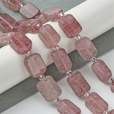 Natural Strawberry Quartz Beads Strands G-C098-A13-01-1