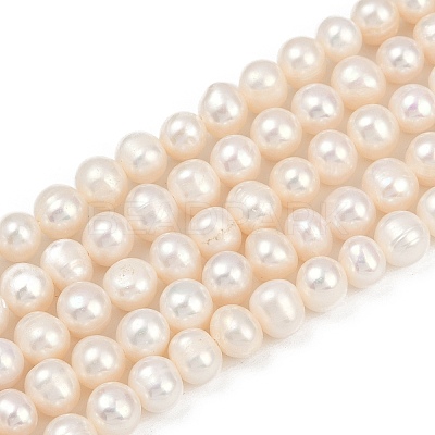 Natural Cultured Freshwater Pearl Beads Strands PEAR-I007-07Y-04A-1