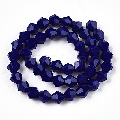 Opaque Solid Color Imitation Jade Glass Beads Strands EGLA-A039-P6mm-D10-1