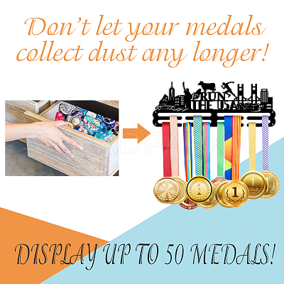 Iron Medal Hanger Holder Display Wall Rack ODIS-WH0021-750-1